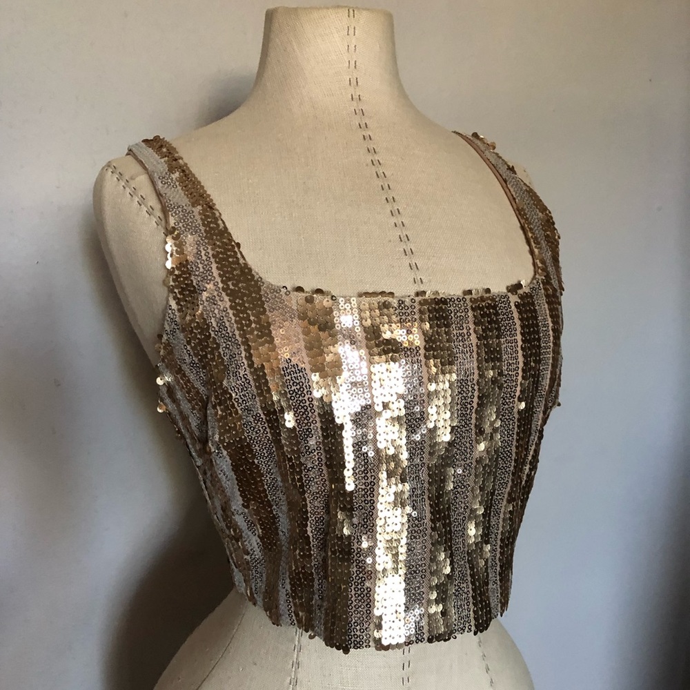 Crop sequin top